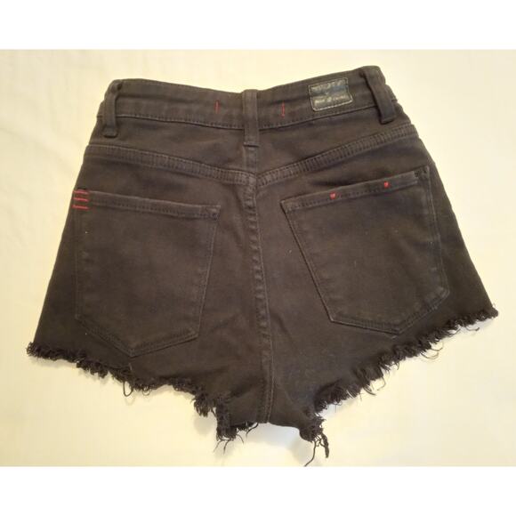 BDG Women’s Studded Denim Shorts Y2K High Rise Cheeky Cut Off Punk Rock SZ XS/S - Picture 4 of 8